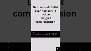 Discover the Secret Code: Effortlessly List Even Numbers Using One Line