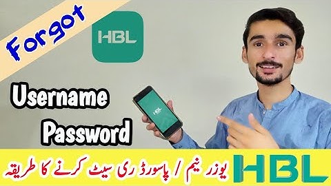 HBL Mobile App Forgot id and Password