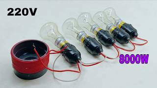 How to Make 220volt Free Energy Magnet Generator 8000W with Coper wire and Magnet