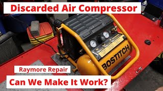 2 5 Gallon Bostitch Air Compressor From the Junk Pile Can We Make it Run