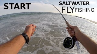 How to START Saltwater Fly Fishing  A INTRODUCTION  Tackle for Surf Pier & Rock