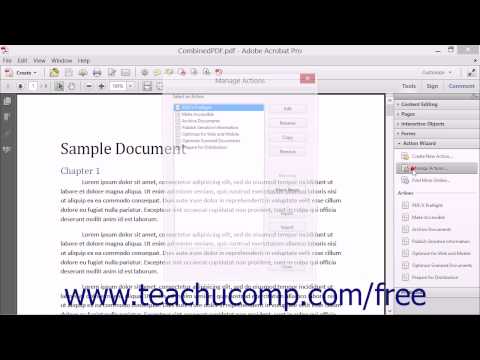 Sharing Actions - Adobe Acrobat XI Training Tutorial Course