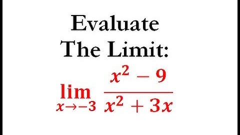 Evaluating Limits by Factoring (Calculus) - Worked Example #1