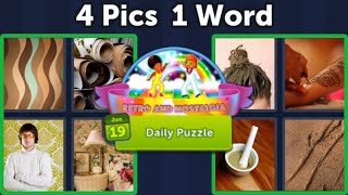 4 Pics 1 Word Daily Puzzle June 18, 2023 Retro and Nostalgia + Levels 4591-4600 screenshot 4