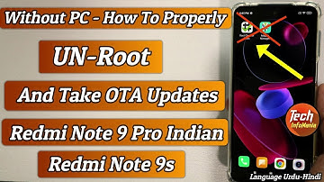 How To Unroot Redmi Note 9s and Note 9 Pro Indian Variant