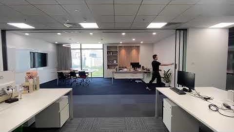 Cửa Slim trượt không ray dưới 6 cánh lùa sang 2 bên