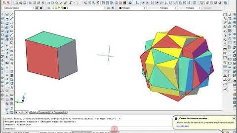 Romboedro de prisma hexagonal regular (AutoCAD)