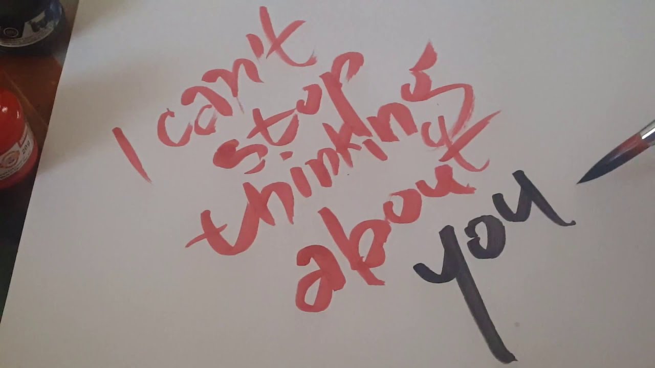 Love quote brush calligraphy YouTube