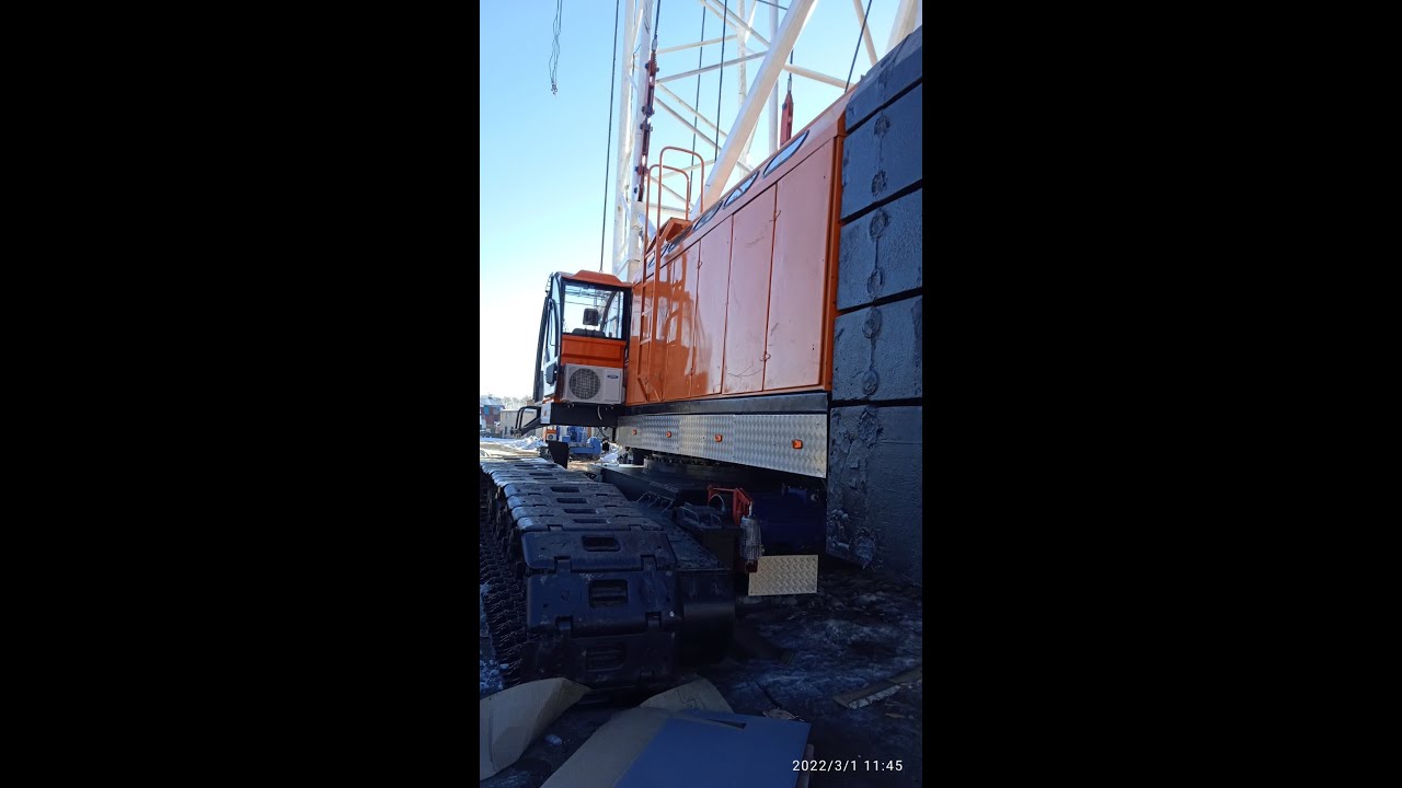 Кран 100 тн. проводим испытания . - YouTube