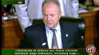 Councilmember Tom LaBonge on Raising the Minimum Wage - Los Angeles