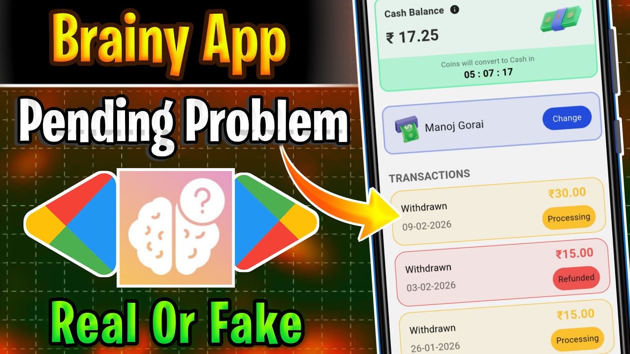 Brainy App Redeem Pending Problem 😞| Brainy App Real Or Fake | Brainy ...