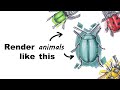 Render animals with marker (reel complilation)