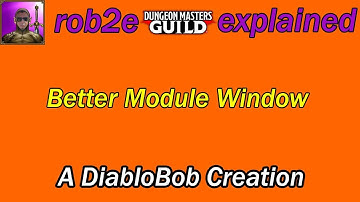 Fantasy Grounds Better Module Window