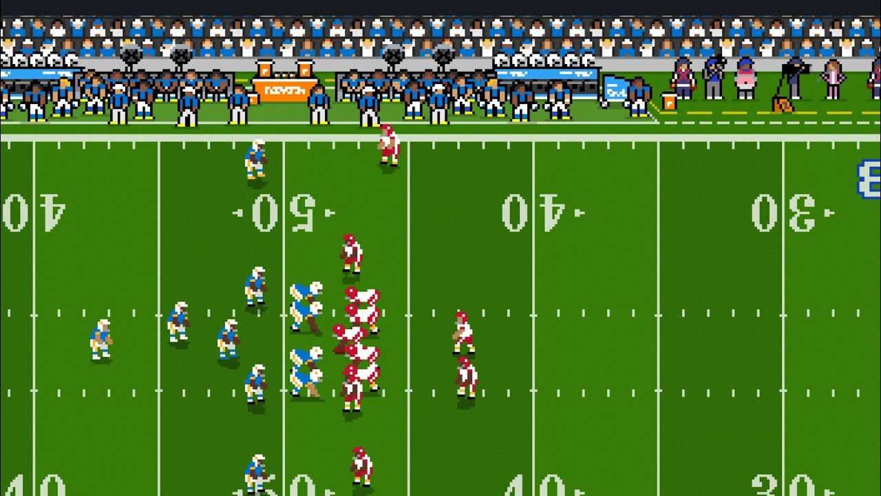 Tutorial on how to select a kick returner for kickoffs in Retro Bowl