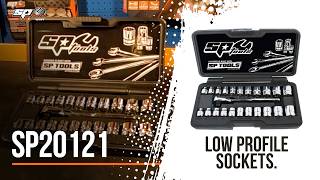 SP Tools SP20121 - 23pc Low Profile 1/4" Drive Socket Set – Reach Tight Spaces Easily!