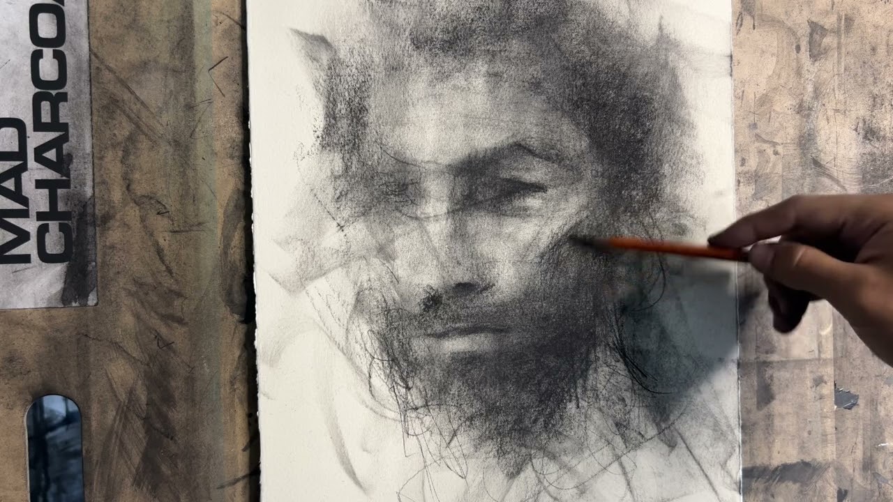 CREATING BEAUTY OUT OF CHAOS (charcoal drawing tutorial and