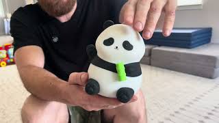 Cute Panda Night Light - Squishy LED Touch Lamp for Kids | Rechargeable & Dimmable!