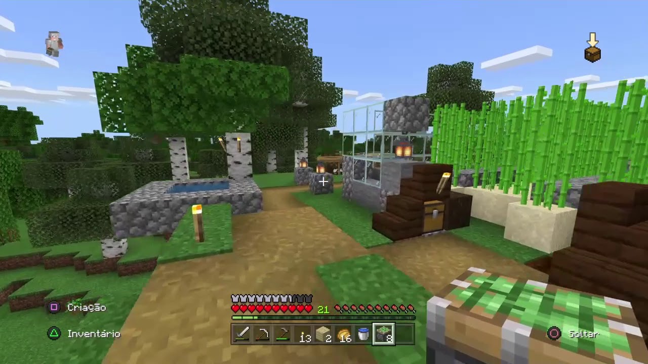 Minecraft Mundo infinito:ep 10 construindo a plantação automática - YouTube