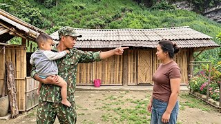 How did the veteran and his son react when his ex-wife showed up at their home?