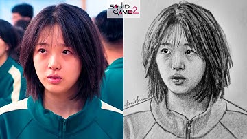 How To Draw Player 095 Kim Young-mi From Squid Game | Step by Step Drawing Tutorial