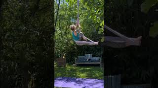 Aerial sling dynamic drop #aerialarts #aerialhammock #aerialsilks #circus