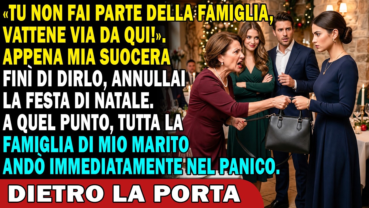 Mia suocera mi ha appena cacciata dalla cena di Natale che ho pagato io. “Non fai parte della famiglia, vattene”, mi ha detto davanti a tutti. Ho lasciato che la sua famiglia vivesse gratis a casa...