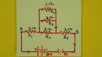 Class 10th Physics Electricity Find the equivalent resistance of the following circuit . Also find