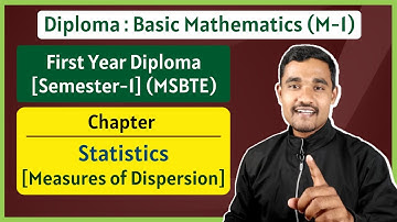 Statistics - 04 | Range and Coefficient of Range | Basic Mathematics | First Year Diploma MSBTE