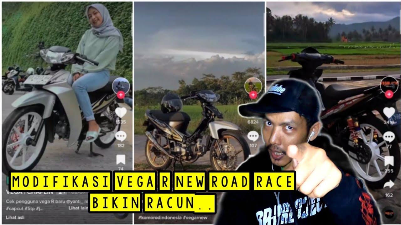 VEGA R NEW ROAD RACE BIKIN RACUN | REAKSI CINEMATIC MOTOR TIKTOK - YouTube