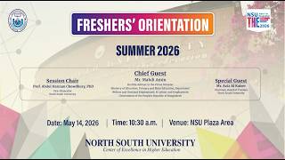 Freshers' Orientation Summer 2026