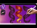 Реалистично рисуем локоны(волосы) |  Draw curls (hair)