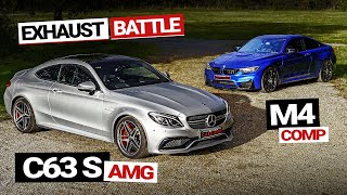 BMW M4 Competition VS Mercedes-AMG C63 S \/\/ Exhaust BATTLE!