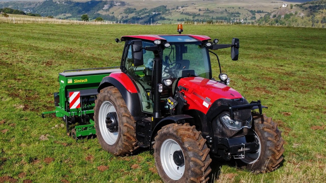 Semis de prairie | Case Vestrum 110 | Simtech T-SemGrass 300.