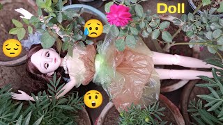 making doll with plastic cover | Plastic cover dress |how to make doll with #youtube #dress