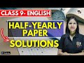 Class 9 English | Half - Yearly Paper Solutions | SEBA/ASSEB | IX | Assamese Medium