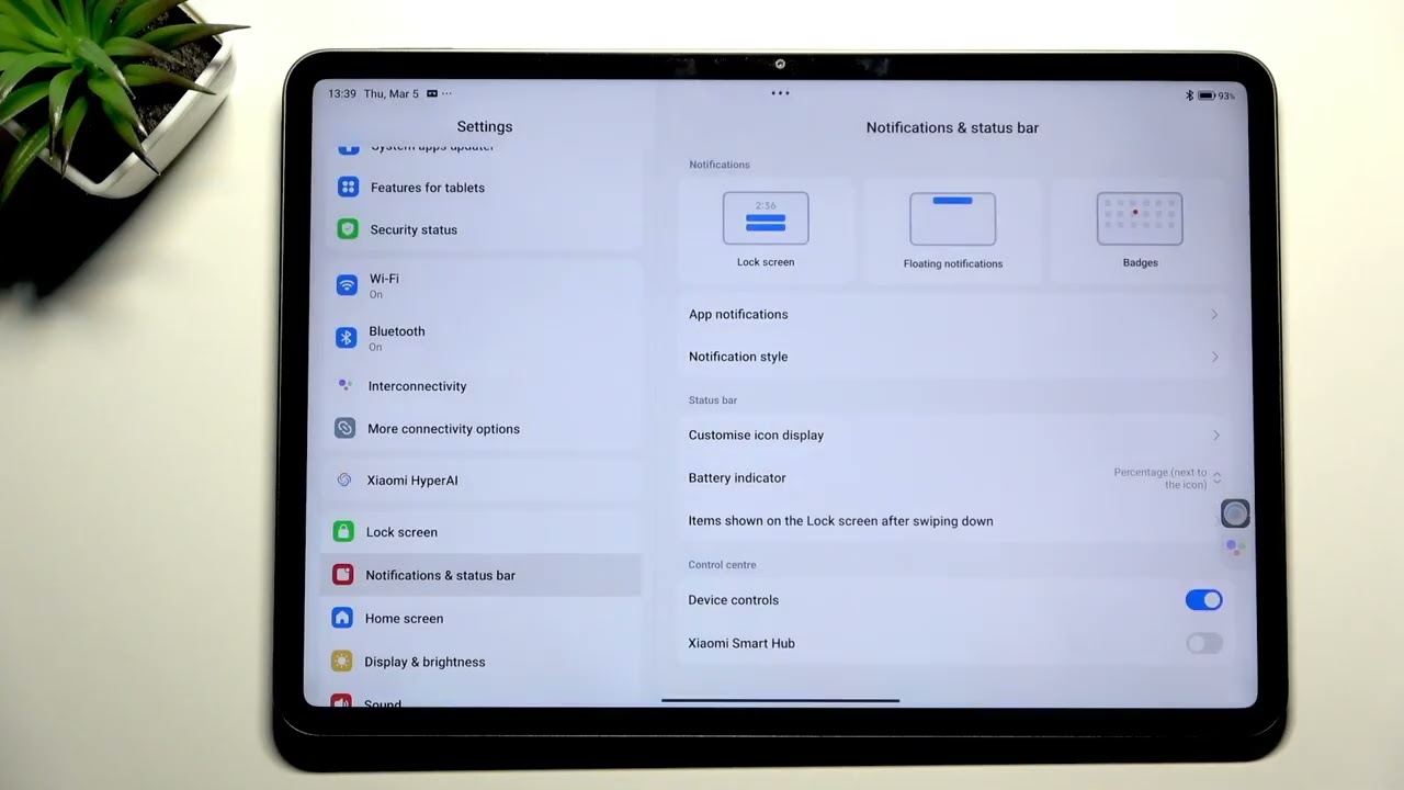 XIAOMI Pad 8 Pro - バッテリー残量（％）を表示する方法 - YouTube