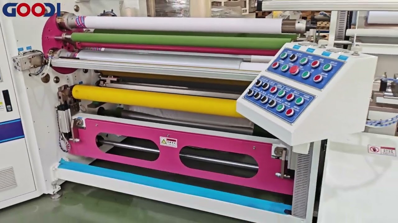 3 shafts fully automatic adhesive tape rewinding machine for duct tape
