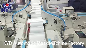 Automatic surgical mask making machine with ear-loop folding function