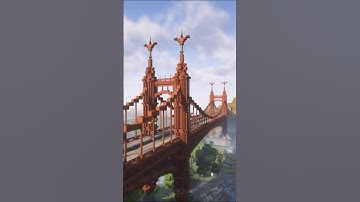 Minecraft Victorian Suspension Bridge #shorts #minecraft #minecraftbuilding #minecraftbuild #fyp