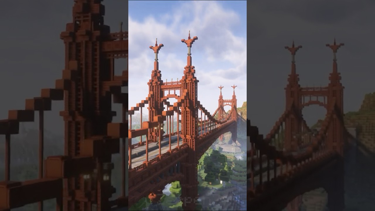 Minecraft Victorian Suspension Bridge 