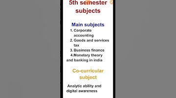 bcom 5th semester subjects #bcom #ccsu #5thsemester #subject #syllabus
