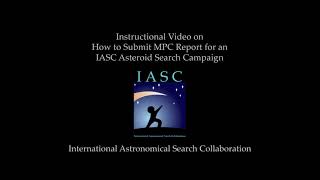How To Submit An MPC Report on the IASC Website