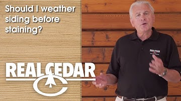 FAQ : Should I Weather Siding Before Staining? - Realcedar.com