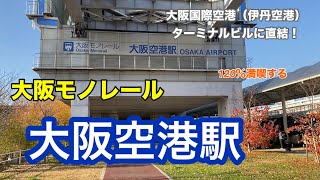 【大阪モノレール】大阪空港駅　120％満喫する　大阪国際空港（伊丹空港）ターミナルビルに直結！