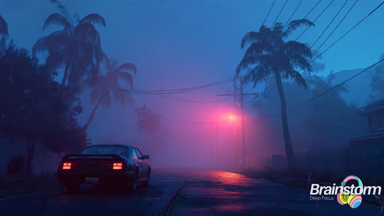 Retro Synthwave Study Music - Deep Focus for Brain Power