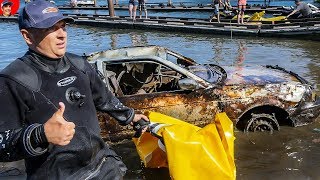 Found 3 Cars Underwater in River... JAGUAR, NISSAN & HONDA... (Police Called)