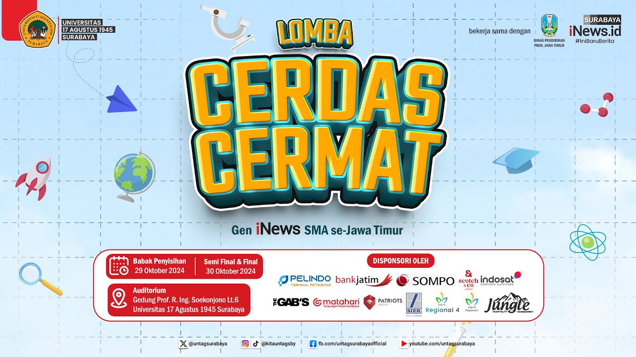 Lomba Cerdas Cermat Gen iNews SMA se-Jawa Timur - YouTube