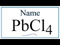Understanding PbCl4 and Ionic Compounds