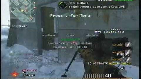 Hack _ Mod 10th Prestige Lobby Mw2 _FR_ Xbox 360