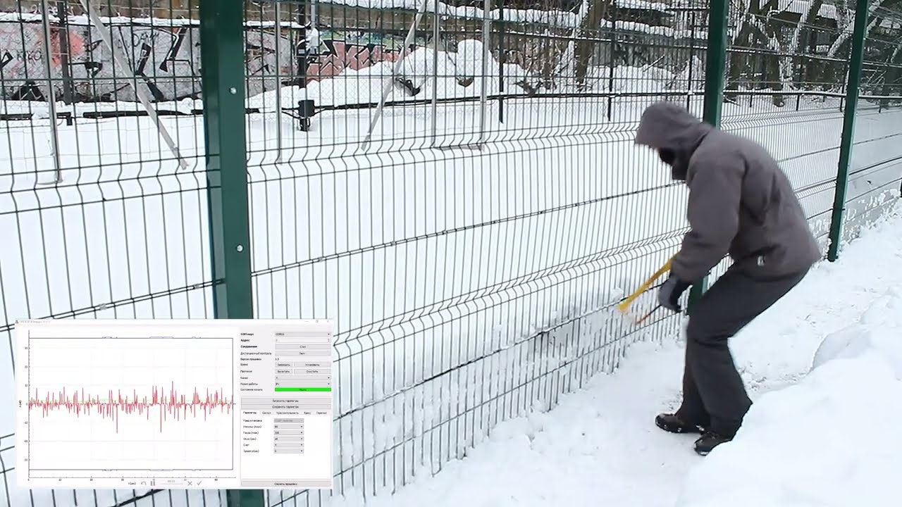 Тестирование "ТРЕЗОР-В04". Обнаружение перепиливания прутьев заграждения ножовкой по металлу